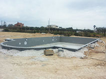 costruzione piscina prefabbricata per villaggio trapani marsala